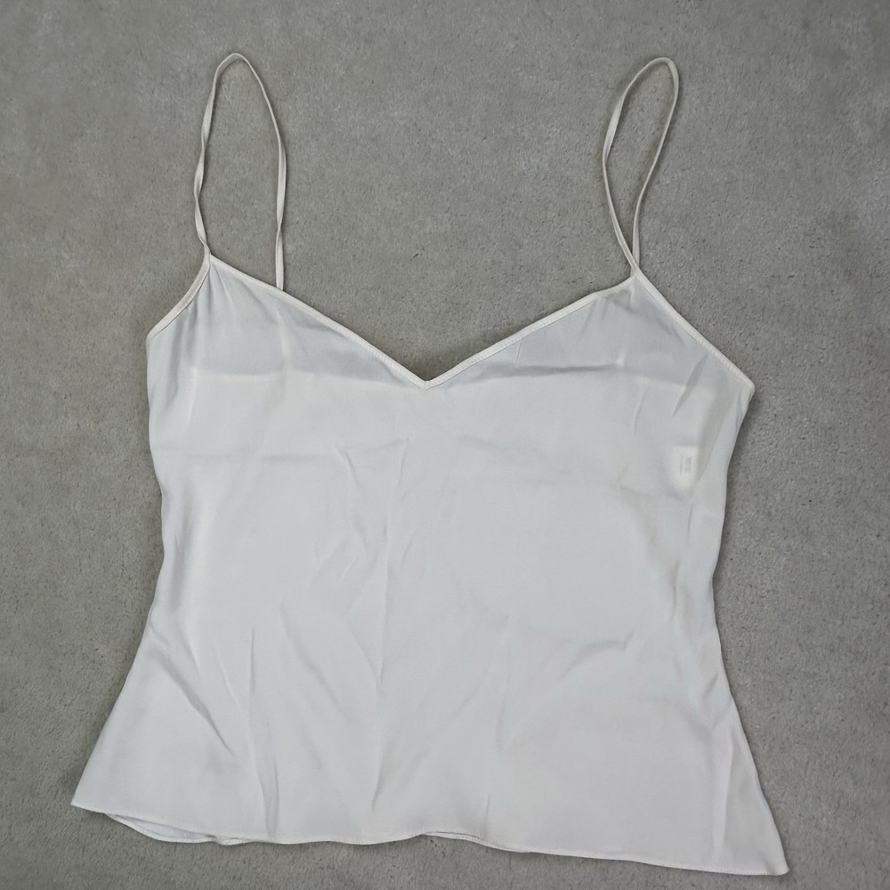 Monique Lhuillier Women's Small Silk Blend Camisole Ivory